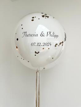 Personalisierter Bubble - Ballon in Ballon - ca. 60cm